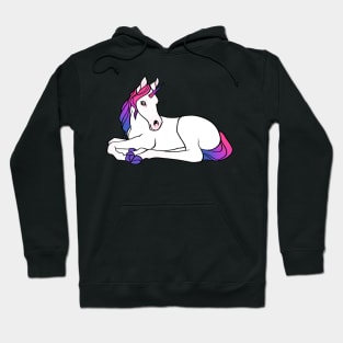 bisexual pride unicorn foal Hoodie